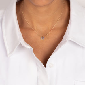 Sapphire Blue Star Of David Necklace 14K - Adina Eden's Jewels