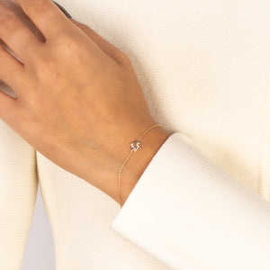 Diamond Pave/Solid Star Of David Bracelet 14K - Adina Eden's Jewels
