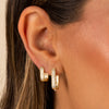  Wide Pave Oval Shape Huggie Earring - Adina Eden's Jewels