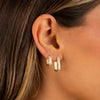  Wide Pave Oval Shape Huggie Earring - Adina Eden's Jewels