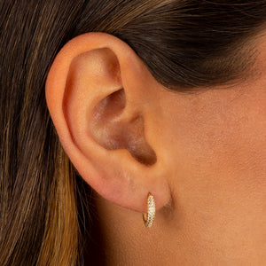  Pavé Graduated Huggie Earring - Adina Eden's Jewels