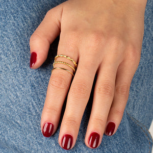  Beaded & Twisted Ring Combo Set - Adina Eden's Jewels