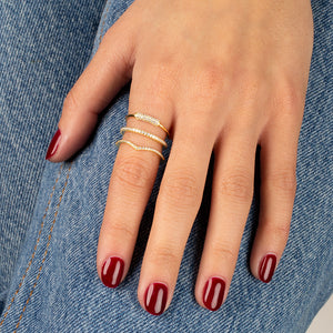  Pavé Queen Ring Combo Set - Adina Eden's Jewels