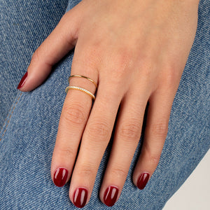 Solid/Pave Ring Combo Set - Adina Eden's Jewels