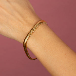 Thick Herringbone Bracelet - Adina Eden's Jewels