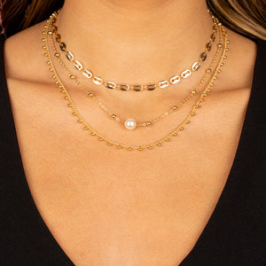  Pearl & Gold Necklace Combo Set - Adina Eden's Jewels
