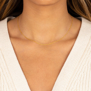  Thin Rope Chain Necklace 14K - Adina Eden's Jewels