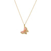 Gold Pink Mother of Pearl Butterfly Pendant Necklace - Adina Eden's Jewels