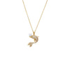 Gold Pave Dolphin Pearl Pendant Necklace - Adina Eden's Jewels