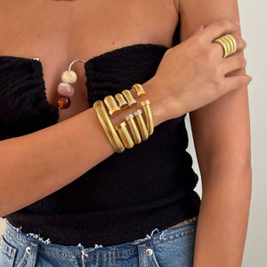  Solid Snake Stretch Band Ring - Adina Eden's Jewels