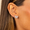  Pavé X Baguette Butterfly Stud Earring - Adina Eden's Jewels