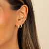  Solid Oval Huggie Earring - Adina Eden's Jewels