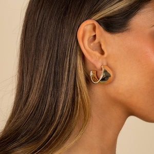  Super Wide Graduated Hoop Earring - Adina Eden's Jewels