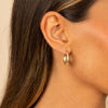  Mini Solid Ridged Hoop Earring - Adina Eden's Jewels