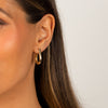 Solid Unique Shape Huggie Earring - Adina Eden's Jewels