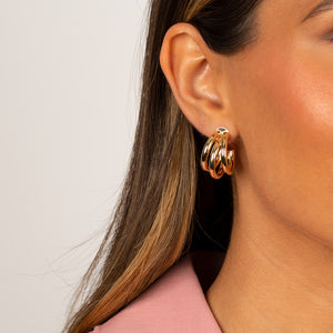  Mini Triple Hoop Earring - Adina Eden's Jewels