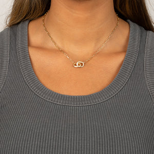  Pavé Double Chain Link Necklace - Adina Eden's Jewels