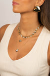  Chunky Solid Hearts Necklace - Adina Eden's Jewels