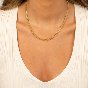  Multi Strand Snake Chain Necklace - Adina Eden's Jewels