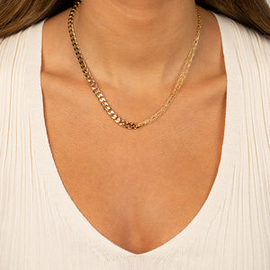  Chunky Cuban X Multi Paperclip Strand Necklace - Adina Eden's Jewels