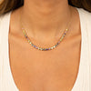  Colored Bezel Hearts Tennis Necklace - Adina Eden's Jewels