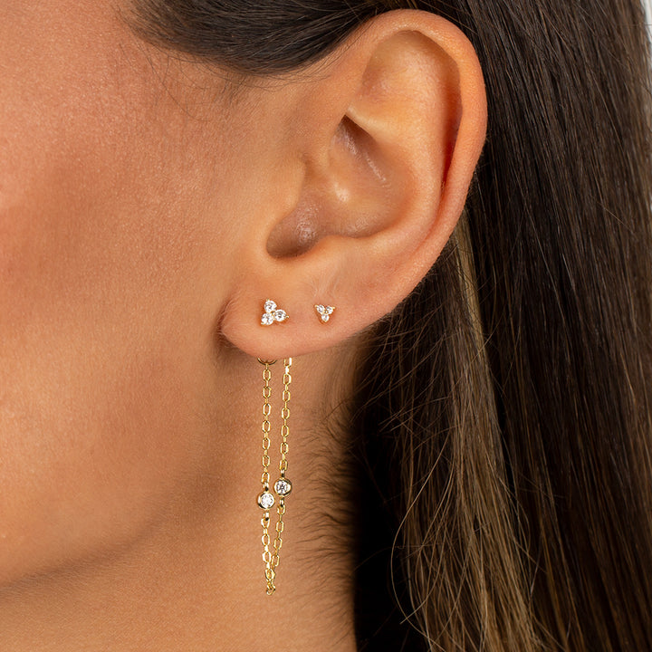  Tiny CZ Cluster Stud Earring - Adina Eden's Jewels
