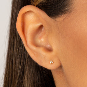  Colored Tiny CZ Cluster Stud Earring - Adina Eden's Jewels