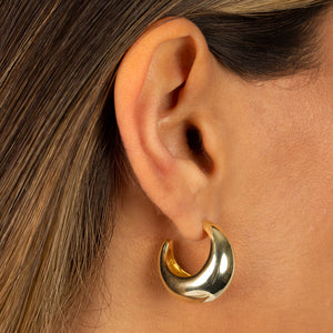  Chunky Graduated Hollow Hoop Earring - Adina Eden's Jewels