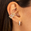  Colored Multi Shape Three Row Ear Cuff - Adina Eden's Jewels