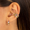  Colored Multi Shape Three Row Ear Cuff - Adina Eden's Jewels
