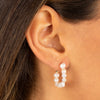  Large Multi Pearl Open Hoop Earring - Adina Eden's Jewels