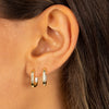  Solid Thick Link Hoop Earring - Adina Eden's Jewels