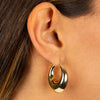  Solid Chubby XL Hoop Earring - Adina Eden's Jewels