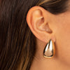  Gold Filled Solid Chunky Teardrop Hoop Earring - Adina Eden's Jewels