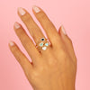  Tiny Pave Colored Gemstone Beaded Ring - Adina Eden's Jewels