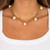  Dangling Pearl Jumbo Round Chain Necklace - Adina Eden's Jewels