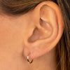  Solid Thin Rounded Huggie Earring 14K - Adina Eden's Jewels