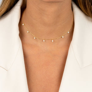  Dangling Pavé Multi Disc Choker - Adina Eden's Jewels