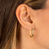 Thin Solid Oval Shape Huggie Earring - Adina Eden's Jewels