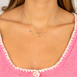  Multi Colored Graduated Stone Necklace - Adina Eden's Jewels