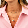  Large Puffy Heart Necklace 14K - Adina Eden's Jewels