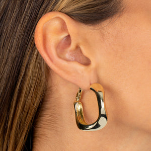  Chunky Wavey Hoop Earring - Adina Eden's Jewels