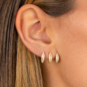  Pavé Triple Claw Stud Earring - Adina Eden's Jewels