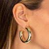  Solid Super Wide Hollow Hoop Earring - Adina Eden's Jewels