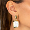  Fluid Gold & Pearl Drop Stud Earring - Adina Eden's Jewels