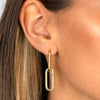  Solid/Pavé Double Link Drop Stud Earring - Adina Eden's Jewels