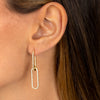  Double Pavé Drop Link Stud Earring - Adina Eden's Jewels