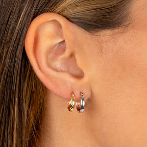  Baby Round Hollow Hoop Earring 14K - Adina Eden's Jewels