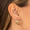  Oval Fluted Twisted Hoop Earring 14K - Adina Eden's Jewels