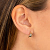  Solid Oval Half Hoop Earring 14K - Adina Eden's Jewels